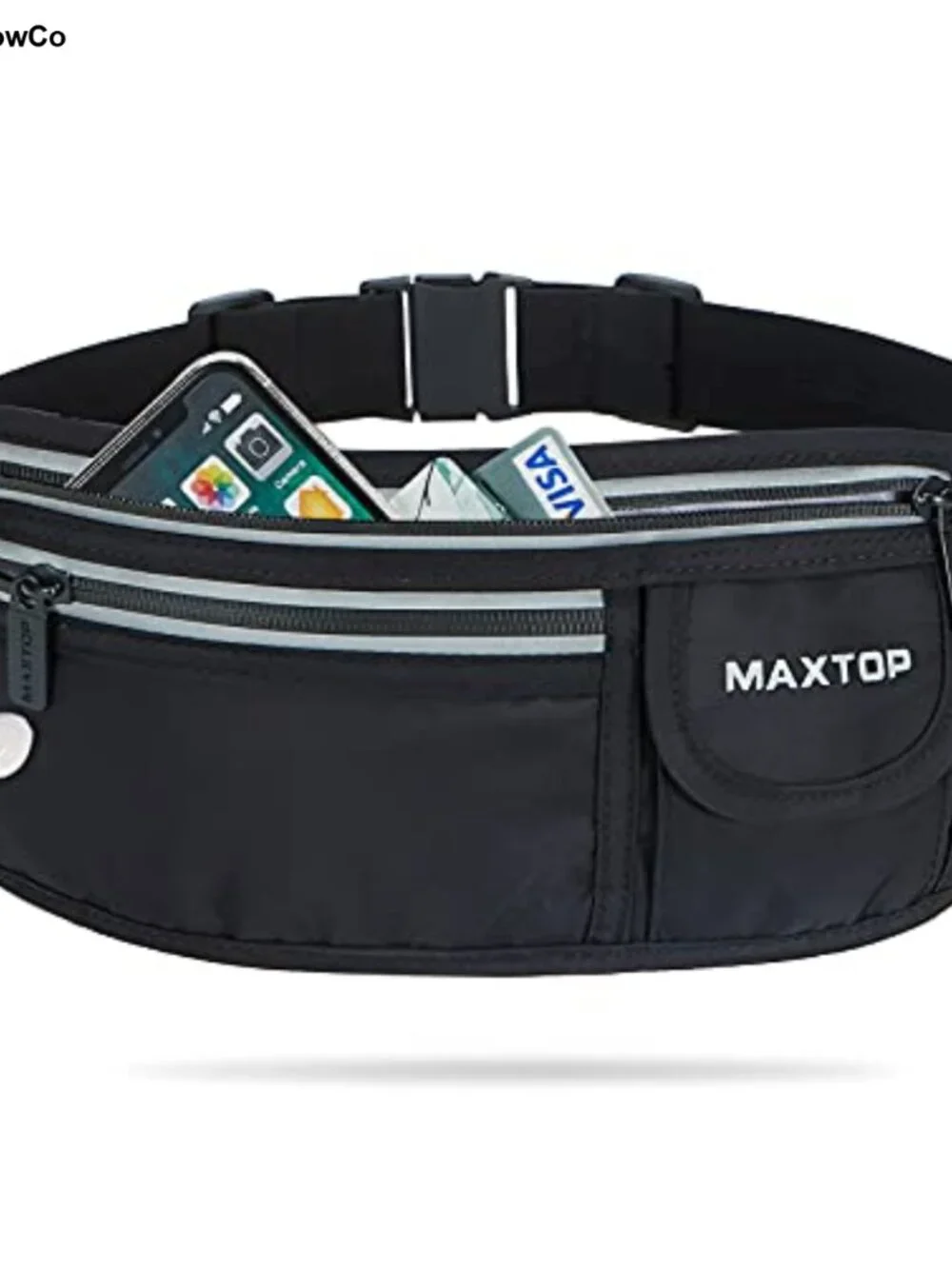 Slim Running Belt Fanny Pack - Reflective Waist Pack for Phone, Water Resistant